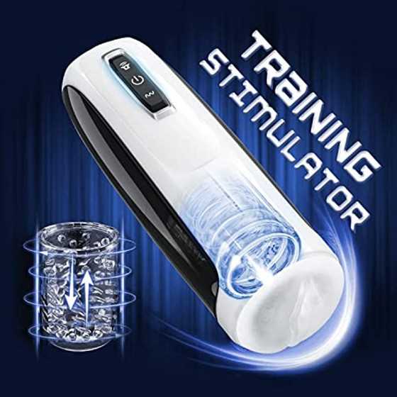 Automatic Male Masturbators with 10 Modes - Thrusting 360°Rotating ,Electric Hand-Free Men Masturbation Pocket Pussy for Sex Tra