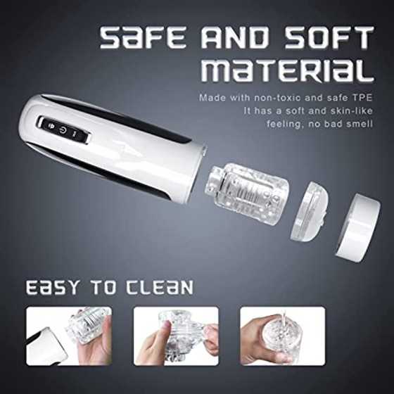 Automatic Male Masturbators with 10 Modes - Thrusting 360°Rotating ,Electric Hand-Free Men Masturbation Pocket Pussy for Sex Tra