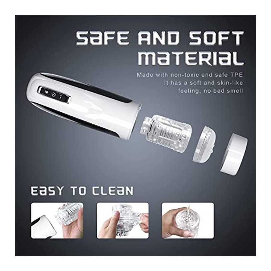 Automatic Male Masturbators with 10 Modes - Thrusting 360°Rotating ,Electric Hand-Free Men Masturbation Pocket Pussy for Sex Tra