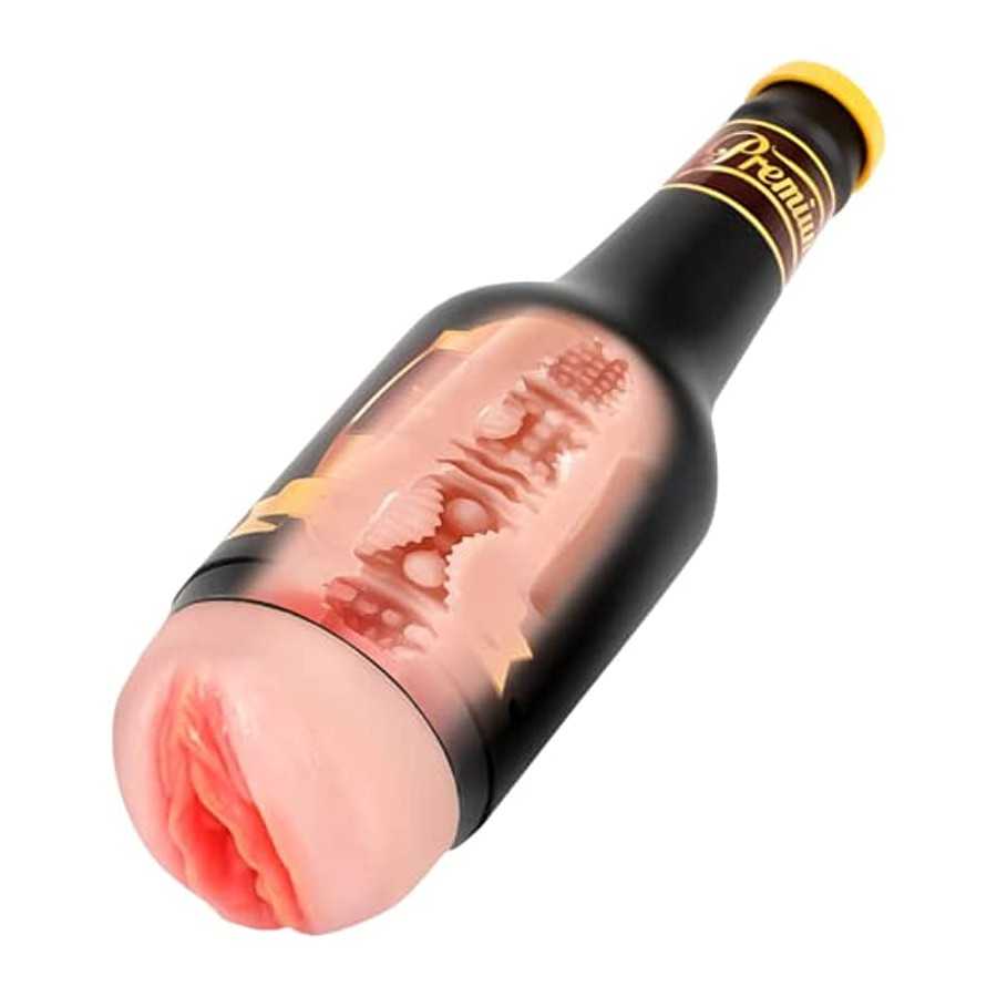 Male Masturbator Male Sex Toy, Realistic Beer Bottle Textured Pocket Pussy for Men, Masturbation Cup Mens Stroker, Toy Adult Mal