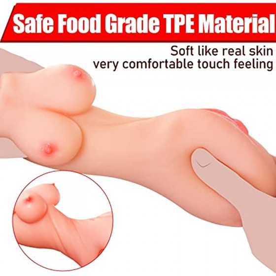 Ohiele Sex Doll Male Masturbators Lifelike Pussy Ass with Realistic 3D Textured Tight Vaginal and Soft Big Boobs- Strong Suction