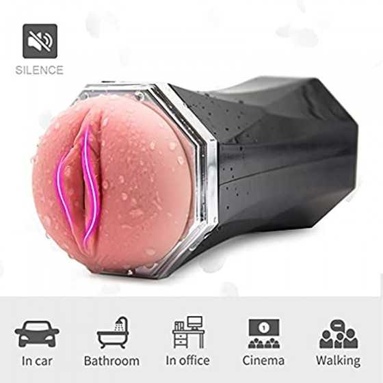 Men Massage Trainer Realistic 3D Pocket Pussuy with Tight Sleeve Stroker Mouth and Pussy Double Head Masturbration Cup Hand Free