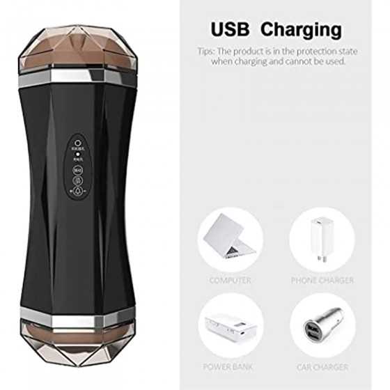 Men Massage Trainer Realistic 3D Pocket Pussuy with Tight Sleeve Stroker Mouth and Pussy Double Head Masturbration Cup Hand Free