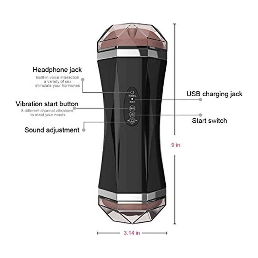 Men Massage Trainer Realistic 3D Pocket Pussuy with Tight Sleeve Stroker Mouth and Pussy Double Head Masturbration Cup Hand Free