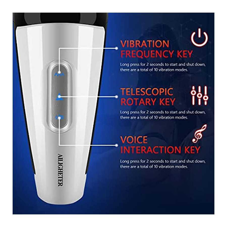 2023 New Automatic Male Masturbators - Upgraded 7 Vibration & Suction Hands Free Pocket Pussy Male Stroker with 3D Realistic Tex