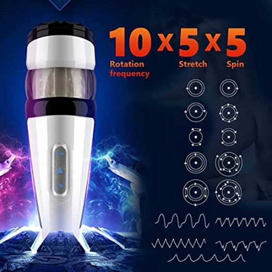 2023 New Automatic Male Masturbators - Upgraded 7 Vibration & Suction Hands Free Pocket Pussy Male Stroker with 3D Realistic Tex