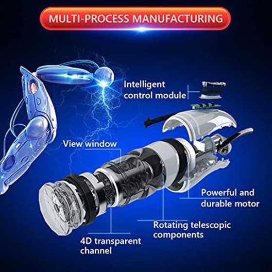 2023 New Automatic Male Masturbators - Upgraded 7 Vibration & Suction Hands Free Pocket Pussy Male Stroker with 3D Realistic Tex