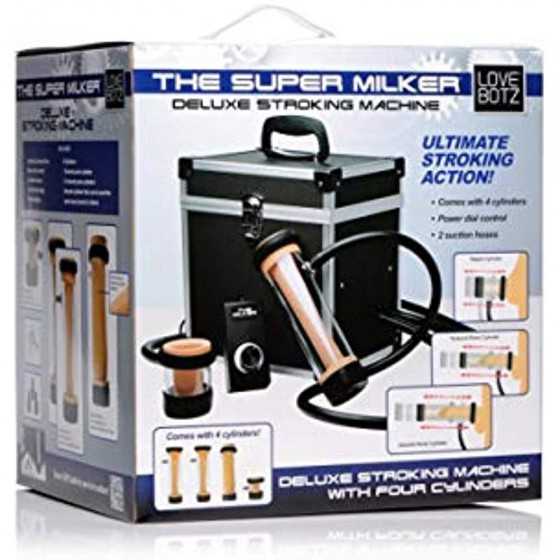 Lovebotz The Super Milker Automatic Deluxe Stroker Machine for Men and Adult Couples, Auto Stroking and Milking Pleasure Device,