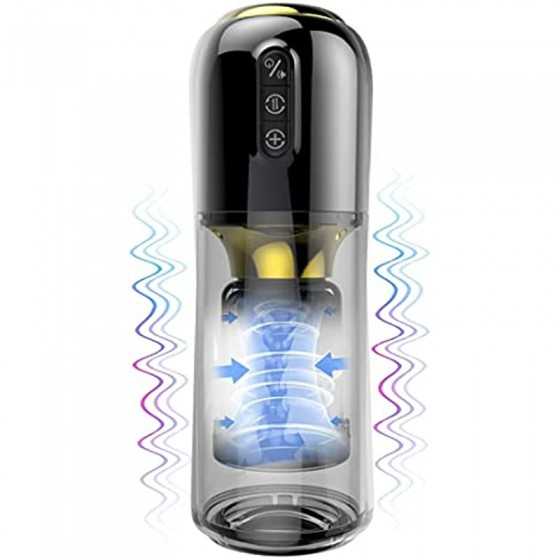 Rechargeable Automatic Male Masturbators Toys - Suction Hands Free Pocket Pussy Male Stroker with 3D Realistic Textured,Adult Se
