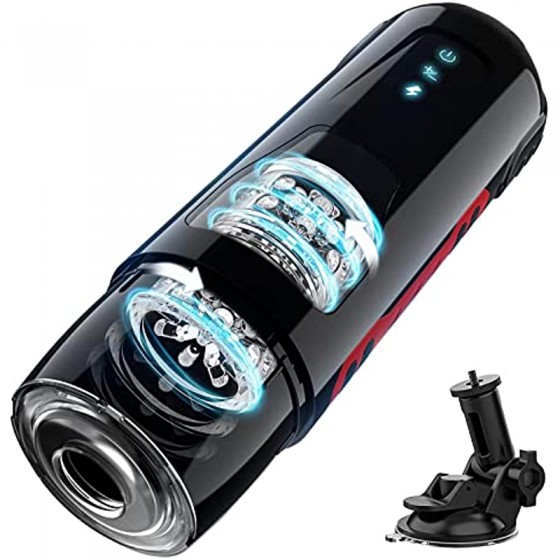 Luyoukiss Automatic Male Masturbator Cup, Penis Stroker with 7 Thrusting & Roating Modes LCD Display Electric Pocket Pussy for Men Waterproof, Sex Toys for Men Pleasure Adult Sex Machine