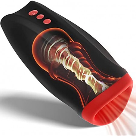 2 in 1 Automatic Sucking Male Masturbators Cup with 10 Vibration & 6 Suction Modes,G spot Dildo Pump Enlargement Stimulation,Hands-Free Electric Vibrator Sex Toy for Men Masturbation