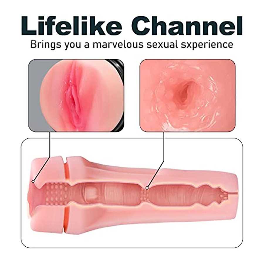 Male Masturbation Cup, Realistic Textured Vaginal Pussy, Super Soft Male Masturbation Stroker, Adult Sex Toys