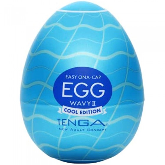EGG-013C Wavy II Cool Edition Easy Beat Egg Portable Male Masturbator
