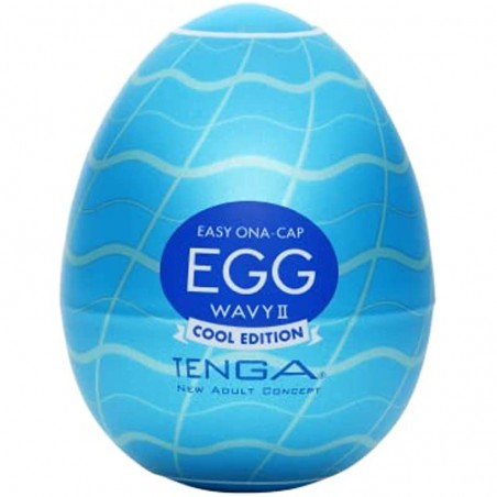 EGG-013C Wavy II Cool Edition Easy Beat Egg Portable Male Masturbator
