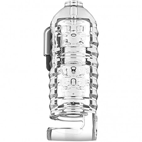 LOVEBOTZ Milker Masturbator Sleeve with Ball Strap for Men & Couples. Extra Tight & Thick Ribbed Tunnel for Stimulation. Compatible with The Milker Pro Edition - Semi-Transparent
