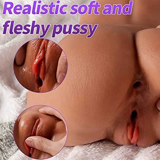 Letitfun 4.6 lbs Realistic Male Masturbation 3D Sex Toys Sexy Ass with Realistic Pussy Anal, Dual Channel Design Sex Toys Realis