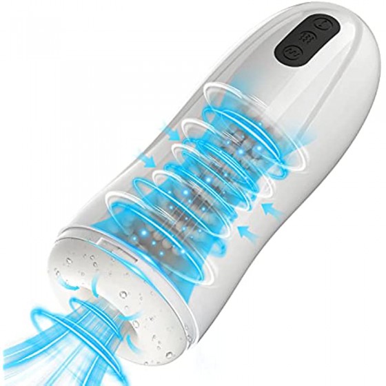 Automatic Male Masturbator, Male Masturbators Cup with 5 Types of Sucking and 12 Types of Vibration for Penis Stimulation, Electric Pocket Pussy Male Stroker Toy, Adult Male Sex Toys Blowjob Machine