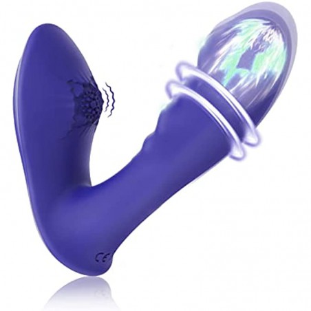 Silicone Dildo Vibrator with 10 Vibrations, Clitoris Vagina Anal Vibrating Machine, Adult Female Sex Toys, G Spot Vibrators Rose