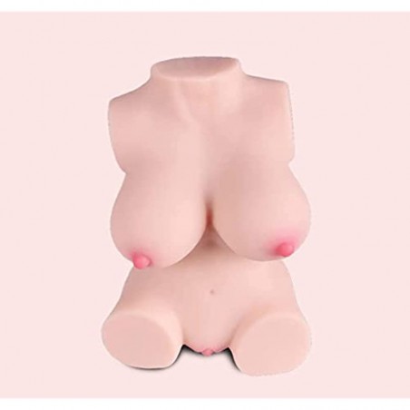 Small Sex Dolls Male Masturbator with Realistic Boobs Vaginal & Anal, Pocket Pussy Ass Sexy Love Doll, 3 in 1 Female Torso Adult Sensory Sex Toys for Men Masturbation