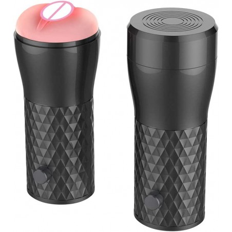 Men Pocket Pussy Adult Sexy Toy,Male Masturbators Cup Adaptive Extrusion for Intense Stimulation,Sucking Masturbation Cup Soft Waterproof Tool (Black)