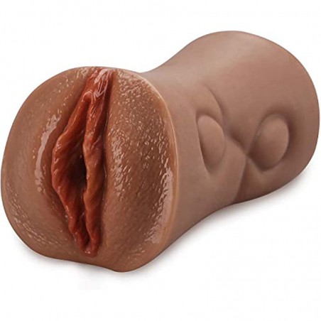 2 in 1 Male Masturbator, 0.6KG Pocket Pussy with Realistic Textured Vagina and Tight Anus, Blow Job Stroker Anal Play Pleasure Sex Toys for Men