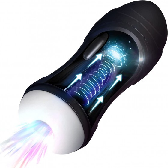 Automatic Male Masturbator, 3D Realistic Textured Electric Pocket Stroker with 3 Suction and 3 Vibrating Modes, Adult Blowjob Sex Toys for Men Masturbation and Penis Stimulation