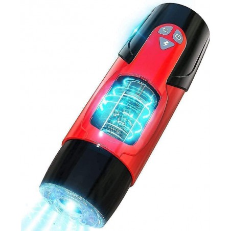 Automatic Male Masturbator with Thrusting & Rotating Sleeve Hands Free Pocket Pussy Stroker Penis Pump Adult Men Sex Blowjob Toys for Penis Stimulation
