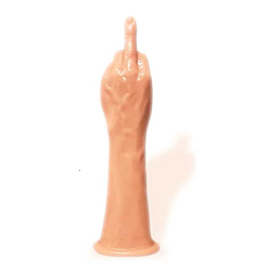 Sexy Gift Set of Massive The Finger Fister Dildo and Icon Brands Orange is The New Black, Blindfold