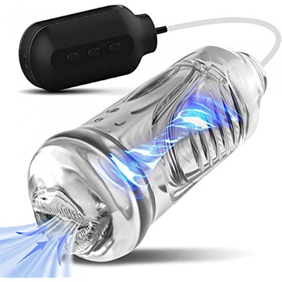 Electric Male Masturbator Cup with Strong Sucking and Vibrating for Penis Stimulation, Pump Blowjob Oral Sex Toys for Men Male, 3D Realistic Textured Vagina Pocket Pussy Adult Sex Toys