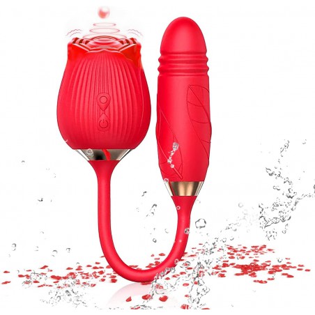 Rabbit Vibrator Vibrator Dildo for Women,G Spot Vibrator with Tongue Licking 10 Vibration Realistic Anal Vibrating Dildo for Wom