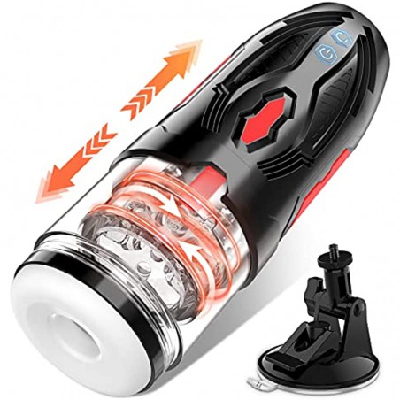 Automatic Male Masturbators Cup with 7 Thrusting & Rotating Modes, Ultra Quiet Hands Free Electric Pocket Pussy 3D Realistic Textured Male Strokers for Men Masturbation, Adult Sex Toys for Men