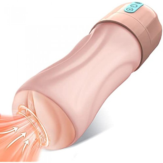 Automatic Male Masturbator, Sex Toys for Men 10 Vibrating & 5 Sucking Masturbators Cup with 3D Realistic Textured Adult Sex Toys & Games, Hands Free Electric Male Masturbation Adult Toys Mens Sex Toy