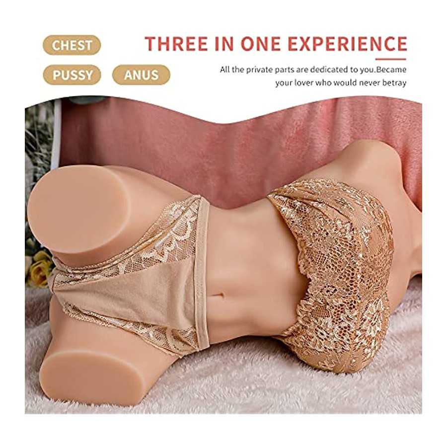 7.7LB Female Sex Doll Torso 3 in 1 Male Masturbators Adult Sex Toy Stroker for Men Vagina Boobs Ass Lifelike Pussy Doll