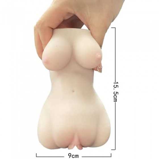 Mini Doll Male masturbator Toy Waterproof Pocket cat Ass Silicone Masturbation Cup for Men, Lifelike Female Torso, 4.0 Count