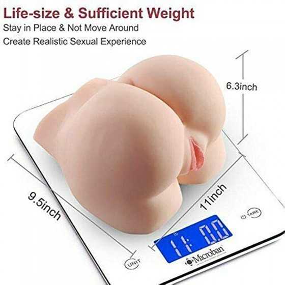 Male Masturbator Big Pussy Ass Male Sex Doll, 3D Realistic Life-Sized Pussy Silicone Vagina with Anal Channel