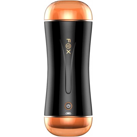SOIMISS Double- Head Automatic Male Masturbator Masturbation Cups Realistic Male Interactive Voice Male Stroker Toy (Black)