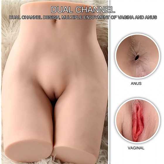 daomo Adult Sized Vibrating Sex Doll: Realistic Male Masturbators Stroker Sex Torso Toy with Pocket Pussy Ass for Mens Masturbat