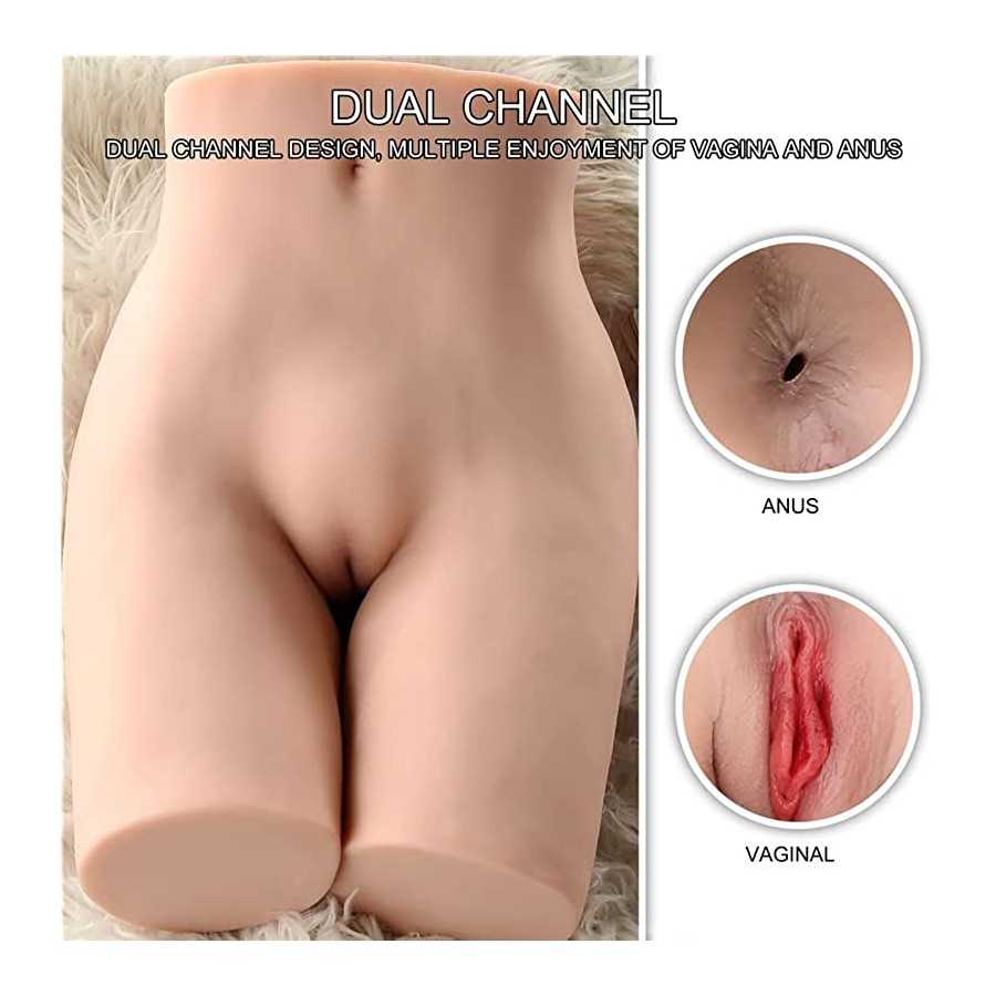 daomo Adult Sized Vibrating Sex Doll: Realistic Male Masturbators Stroker Sex Torso Toy with Pocket Pussy Ass for Mens Masturbat