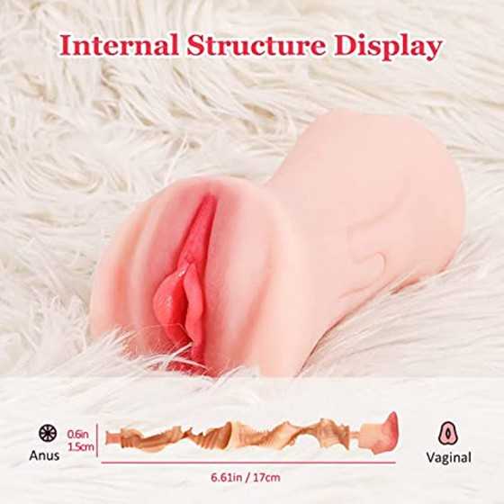 SEX DOLL CENTER Portable Male Masturbator for Men Masturbation, Lifelike Pocket Pussy Stroker with Realistic Textured Vagina, Ad
