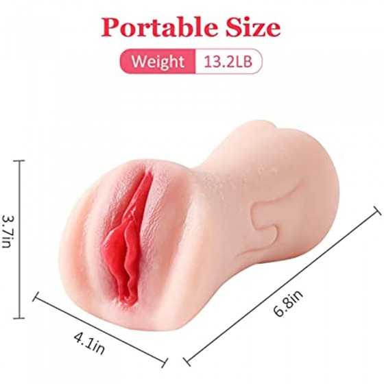 SEX DOLL CENTER Portable Male Masturbator for Men Masturbation, Lifelike Pocket Pussy Stroker with Realistic Textured Vagina, Ad