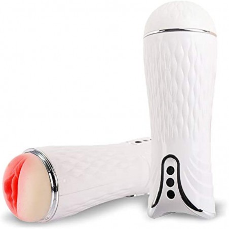 USB Recharging Waterproof Masturbator Training 3D Realistic Silent Silicone Masturbation Charging Toys Men Auto Mermaid Electric Automatic Male Hands Free Rotating Thrusting