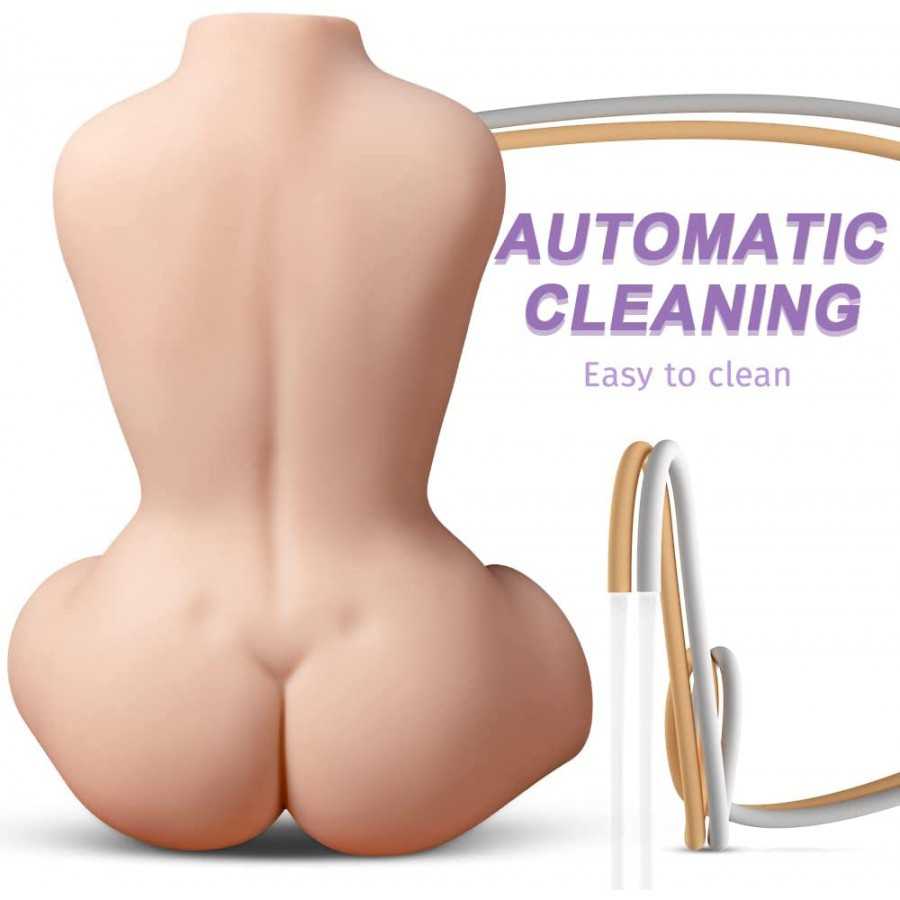 21LB Sex Doll Male Masturbator with Female Realistic Sex Dolls Torso, 3 in 1 Pocket Pussy Ass Male Stroker Toy with Big Boobs Va