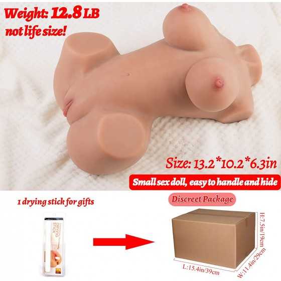 Male Masturbator Sex Doll for Men, Female Torso Sex Doll Love Doll with Realistic Boobs Vagina Anus,12.9lb Pocket Pussy Sex Doll