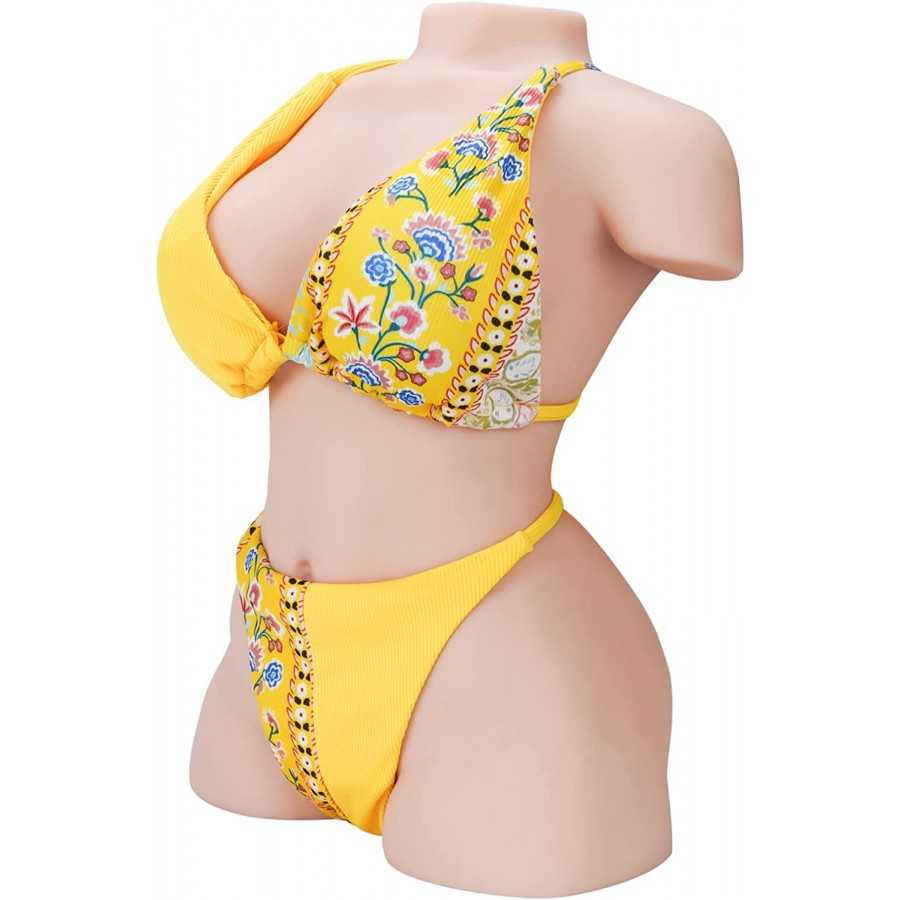 17 LB Sex Doll Torso Male Masturbator, Pocket Pussy Silicone Doll with Realistic Vagina Anal Big Breasts, Lifelike Female Torso 