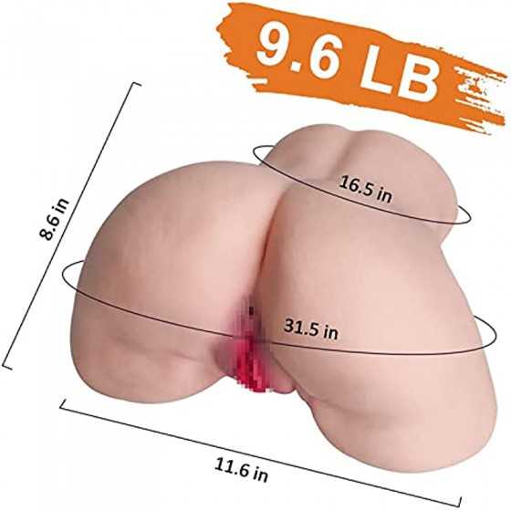 9.6LB Sex Doll Male Masturbators: Realistic Life Size Female Torso Male Stroker Sex Toy with Pocket Pussy Ass for Mens Masturbat