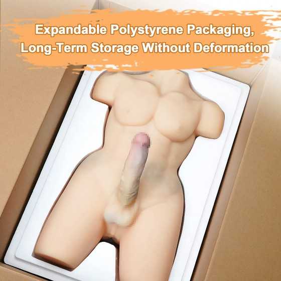 TANTALY 19.8LB Shemale Sex Doll Torso Lifelike Transsexual Love Dolls with 7 inch Penis Adult Pleasure Sex Toy Silicone Realisti