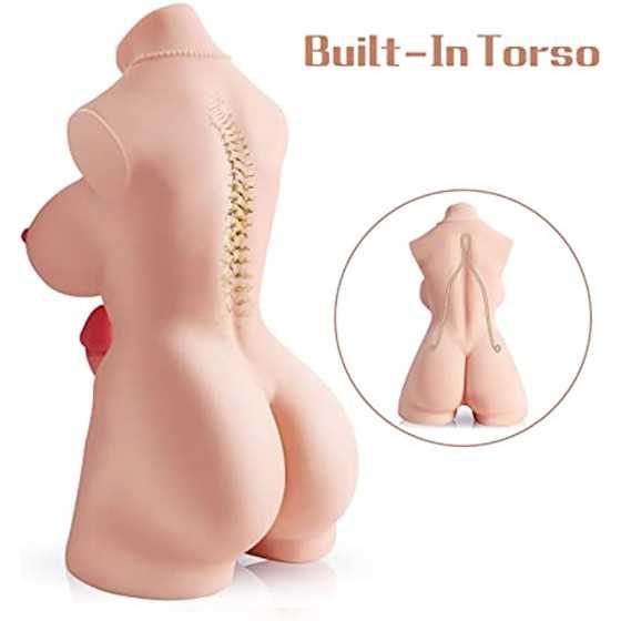 Shemale Sex Doll Torso Sex Toys with Reslistic Dildo Soft Breast Transsexual - Adult Toys Male Masturbators Unisex Anal Sex Stro