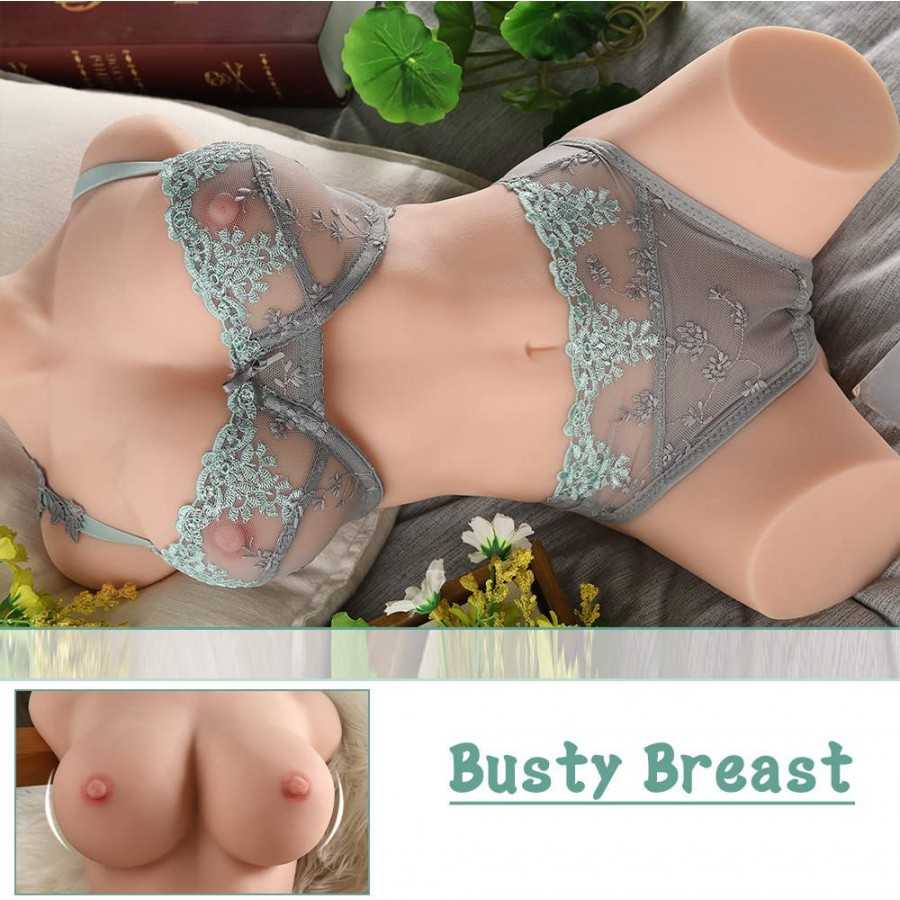 Automatic Sucking Vibrating Sex Doll Male Masturbator, Jaspik Realistic 3 in 1 Female Sex Dolls Torso with Big Boobs and Tight V