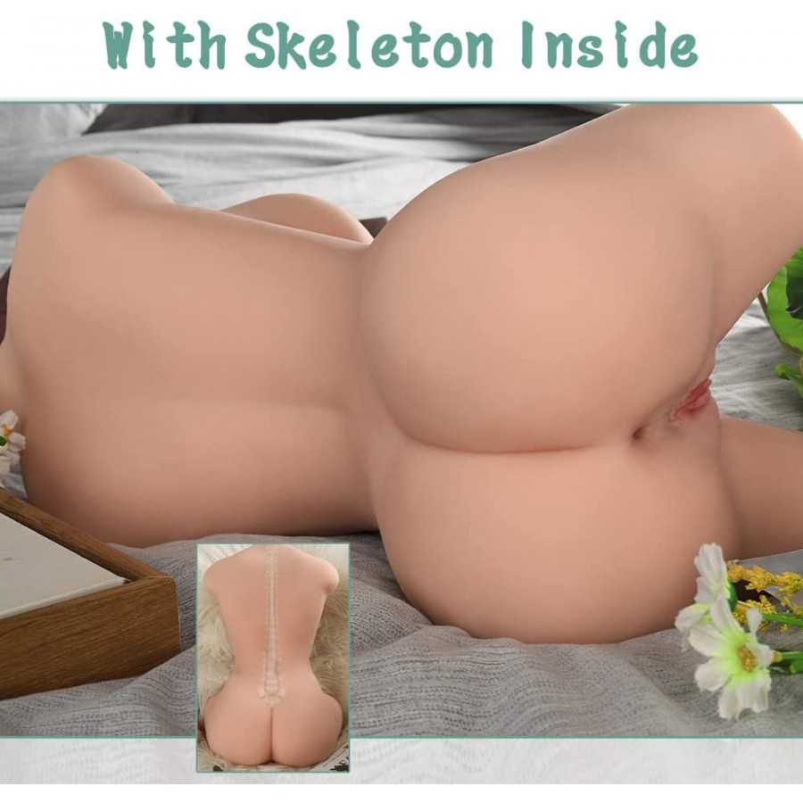 Automatic Sucking Vibrating Sex Doll Male Masturbator, Jaspik Realistic 3 in 1 Female Sex Dolls Torso with Big Boobs and Tight V