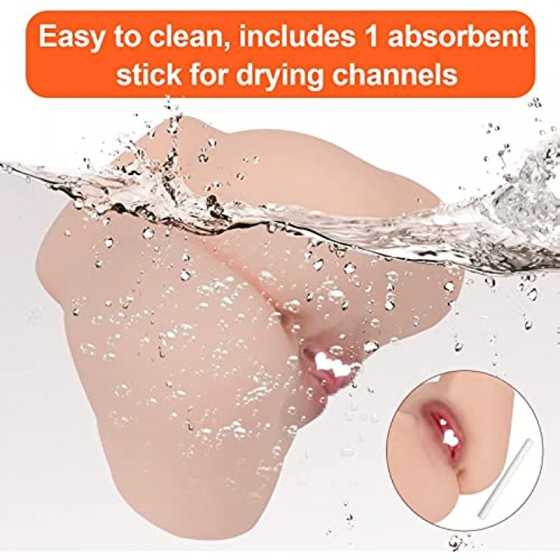 HONEYBUNNY Male Sex Toy for Men Masturbator Realistic Butt 3D Vagina Anal Pocket Pussy Adult Female Torso Ass Lifelike Men’s Sex